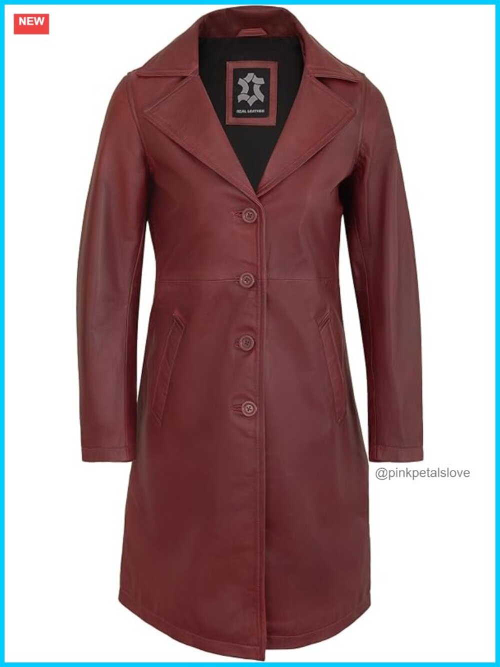 Real Lambskin Leather Carcoat - Long Women's Leather Jacket